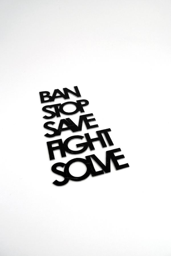 Ban Stop Save Fight Solve Brooches