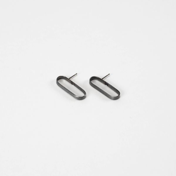 Sweeper Blade Single Link Earrings - Flat Front