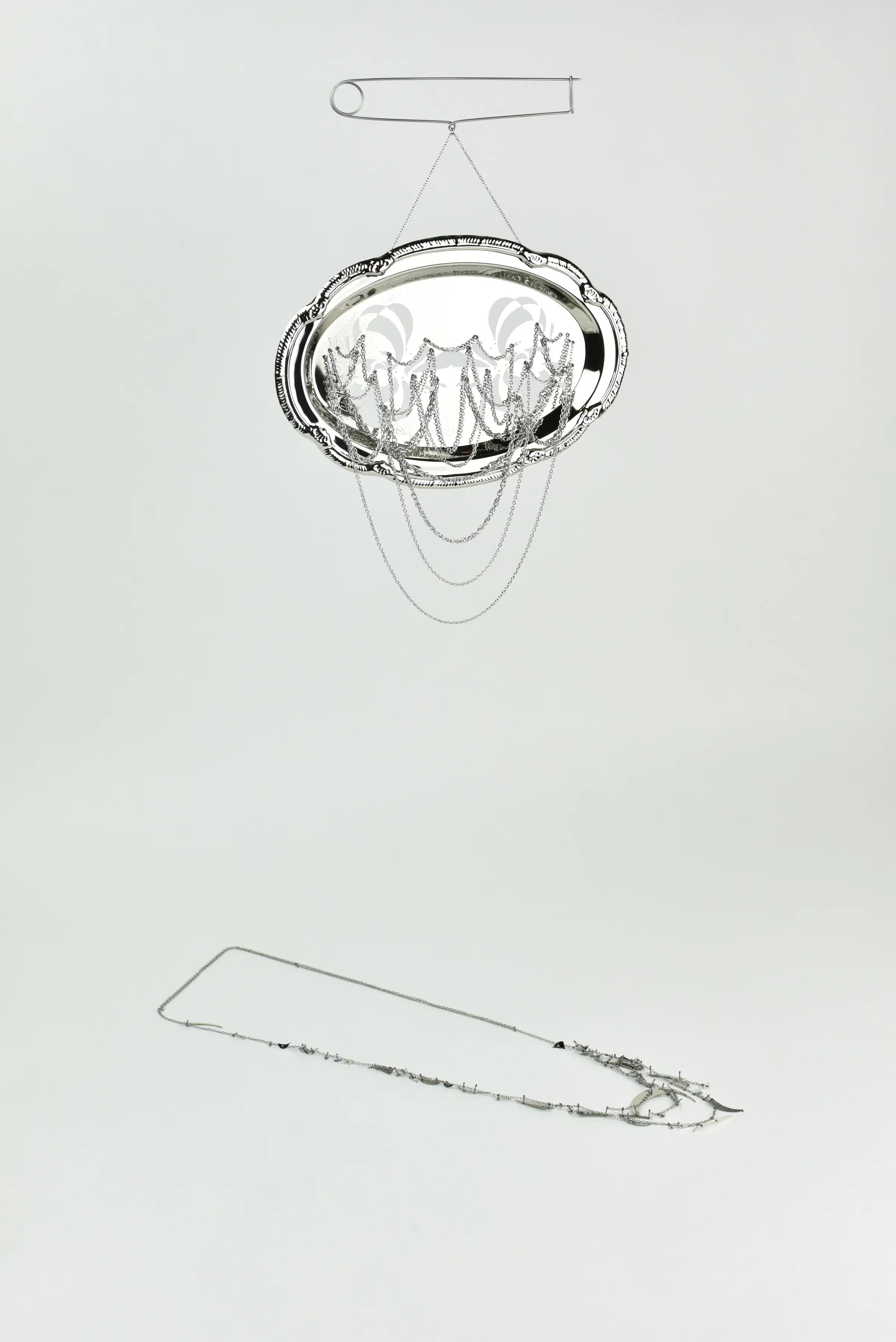 Fuse-Sun Mirror Neckpiece and Brooch — image 1 of 3